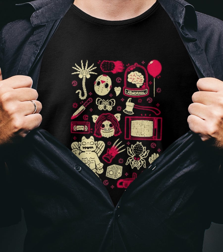 Horror Movie Slasher Mask Chainsaw Creepy Halloween T-Shirt