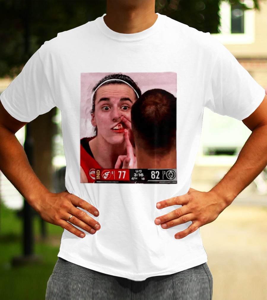 Caitlin Clark Injured Mouth Indiana Basketball Game Score 77 82 Fourth Quarter T-Shirt