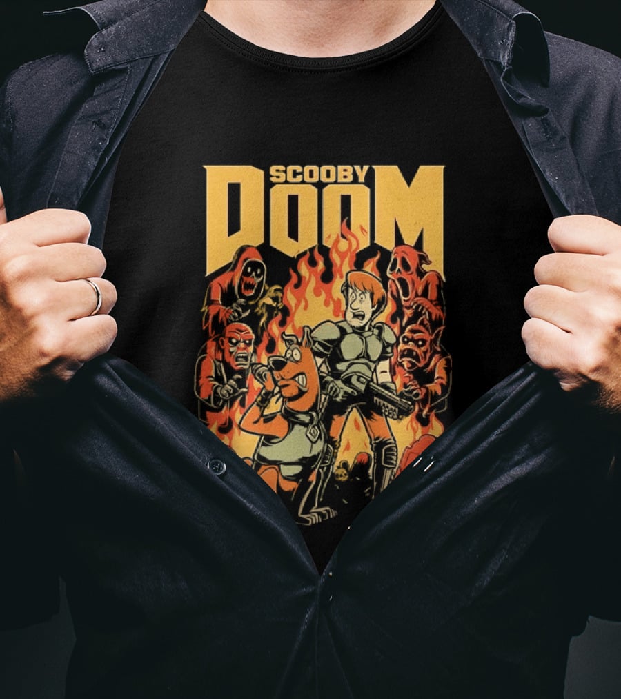 Scooby Doom Shaggy And Scooby Doo Fiery Adventure T-Shirt