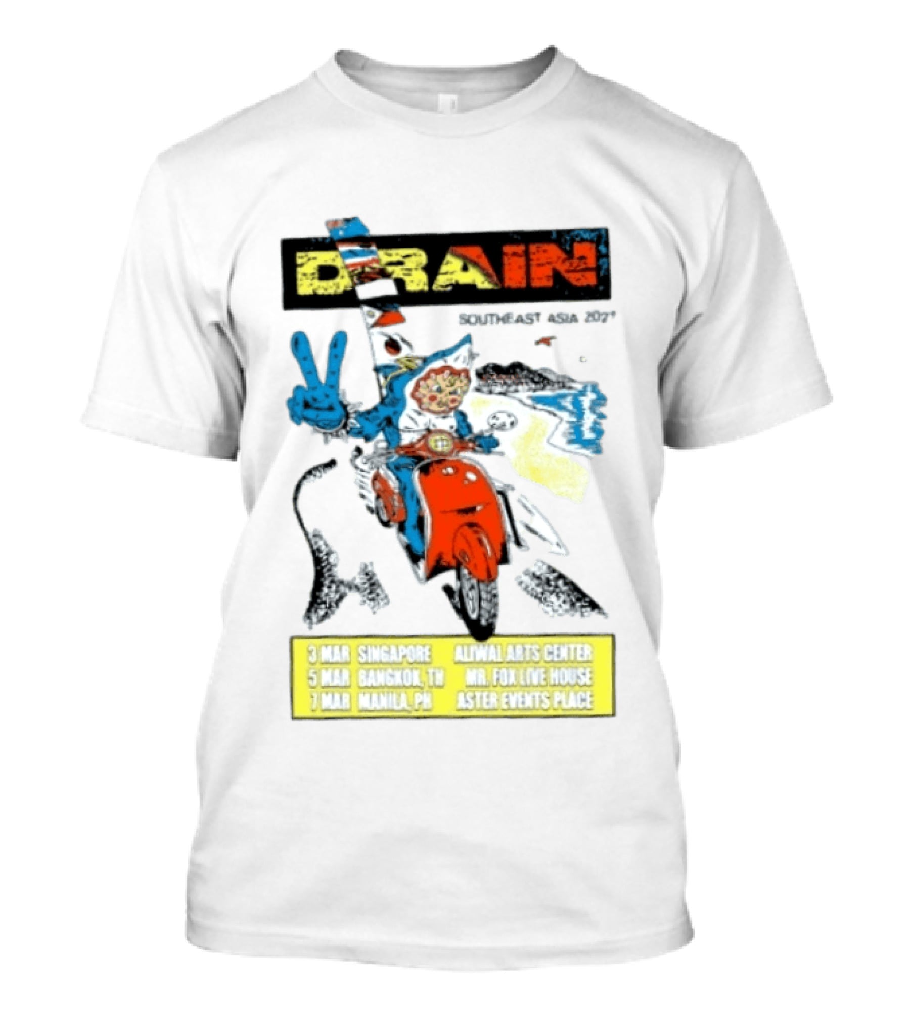 Drain Southeast Asia 2027 Tour Hardcore Singapore Bangkok Manila Dates Venues T-Shirt