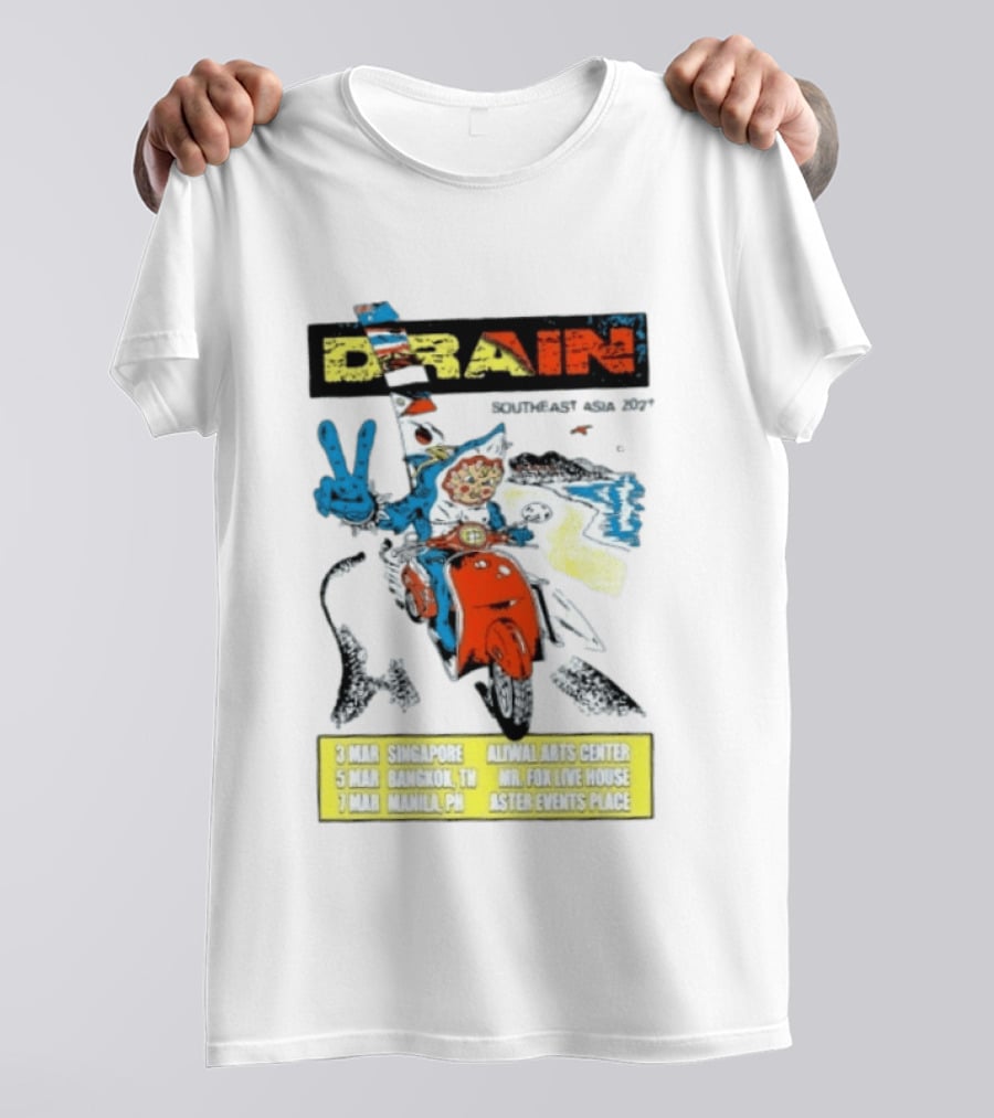 Drain Southeast Asia 2027 Tour Hardcore Singapore Bangkok Manila Dates Venues T-Shirt