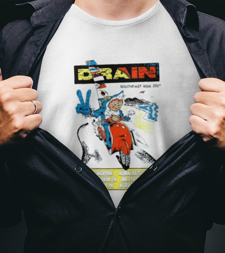 Drain Southeast Asia 2027 Tour Hardcore Singapore Bangkok Manila Dates Venues T-Shirt