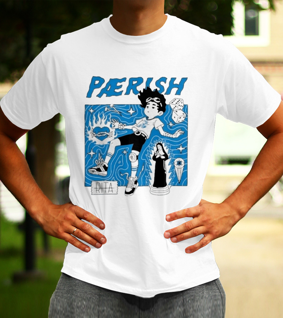 Paerish Escaping The Vapour Clouds Rita Dice Nun Statue T-Shirt