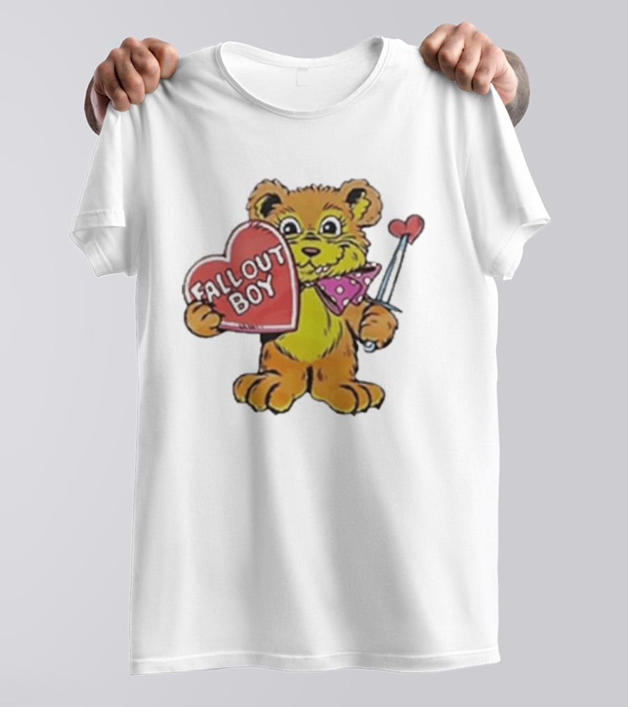 Fallout Boy Every Lover's Got A Little Dagger In Their Hand Bear Holding Heart T-Shirt
