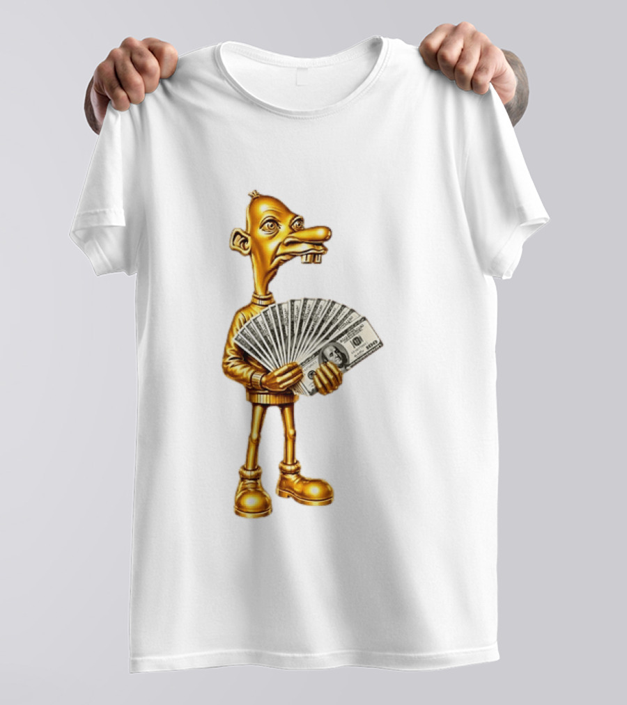 Greg Heffley Gold Money Meme With Cash Stack T-Shirt