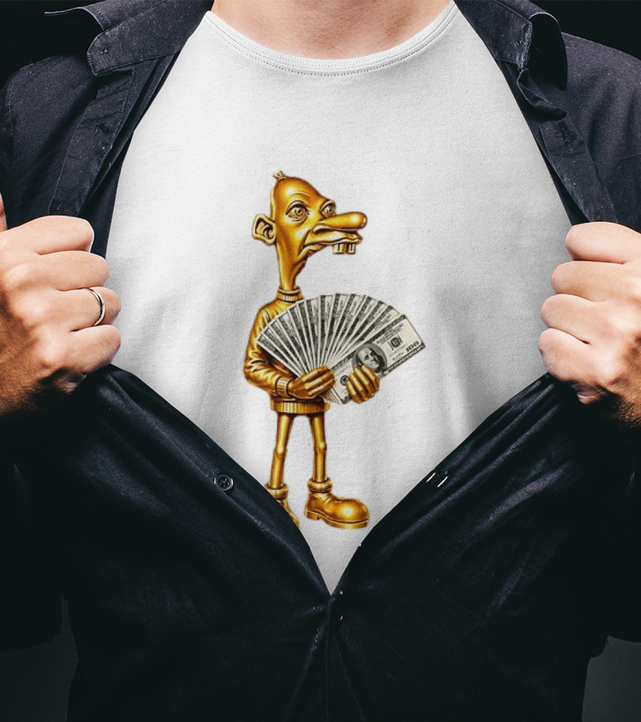 Greg Heffley Gold Money Meme With Cash Stack T-Shirt