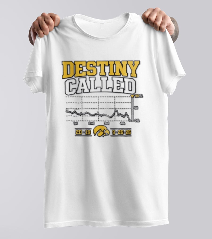 Destiny Called Iowa Hawkeyes Xavier Williams Performance Graph 2019 9 26 26 T-Shirt