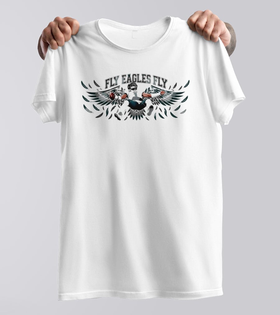 Philadelphia Eagles Jalen Hurts Fly Eagles Fly Wings Football T-Shirt