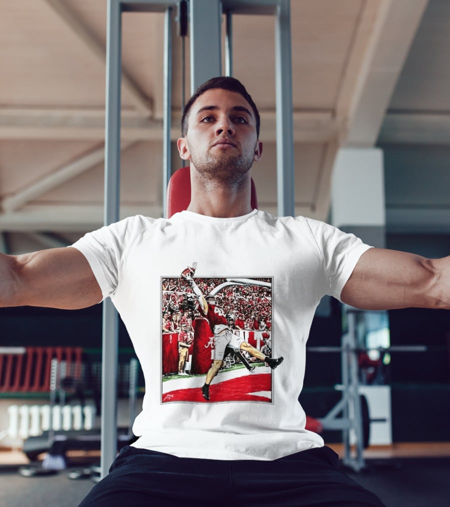 Josh Jacobs Alabama Football Touchdown Celebration T-Shirt