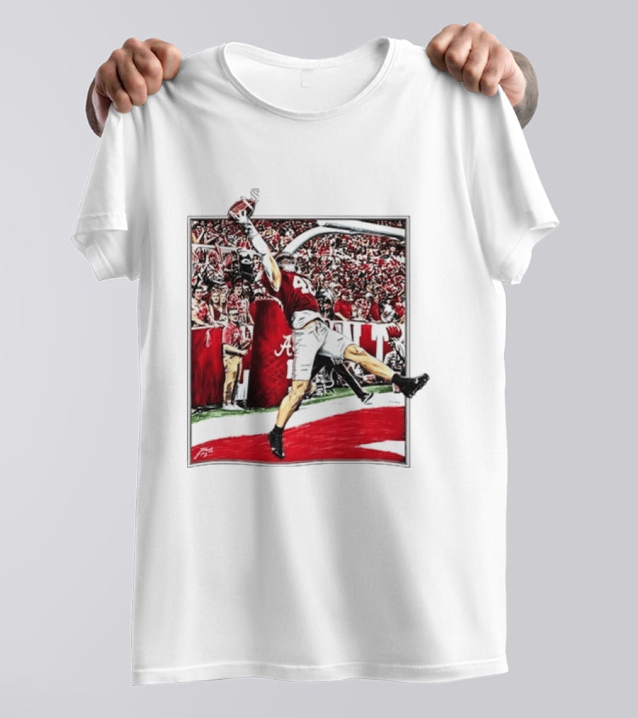 Josh Jacobs Alabama Football Touchdown Celebration T-Shirt