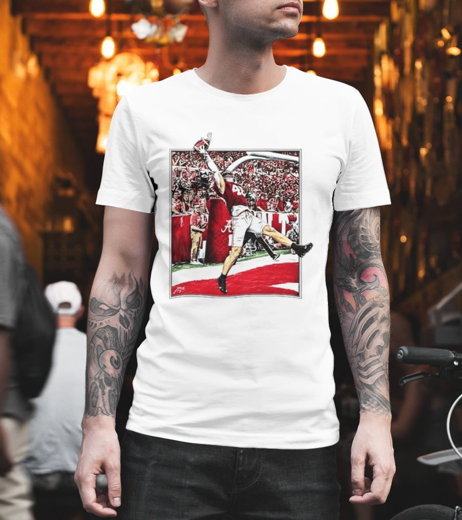 Josh Jacobs Alabama Football Touchdown Celebration T-Shirt