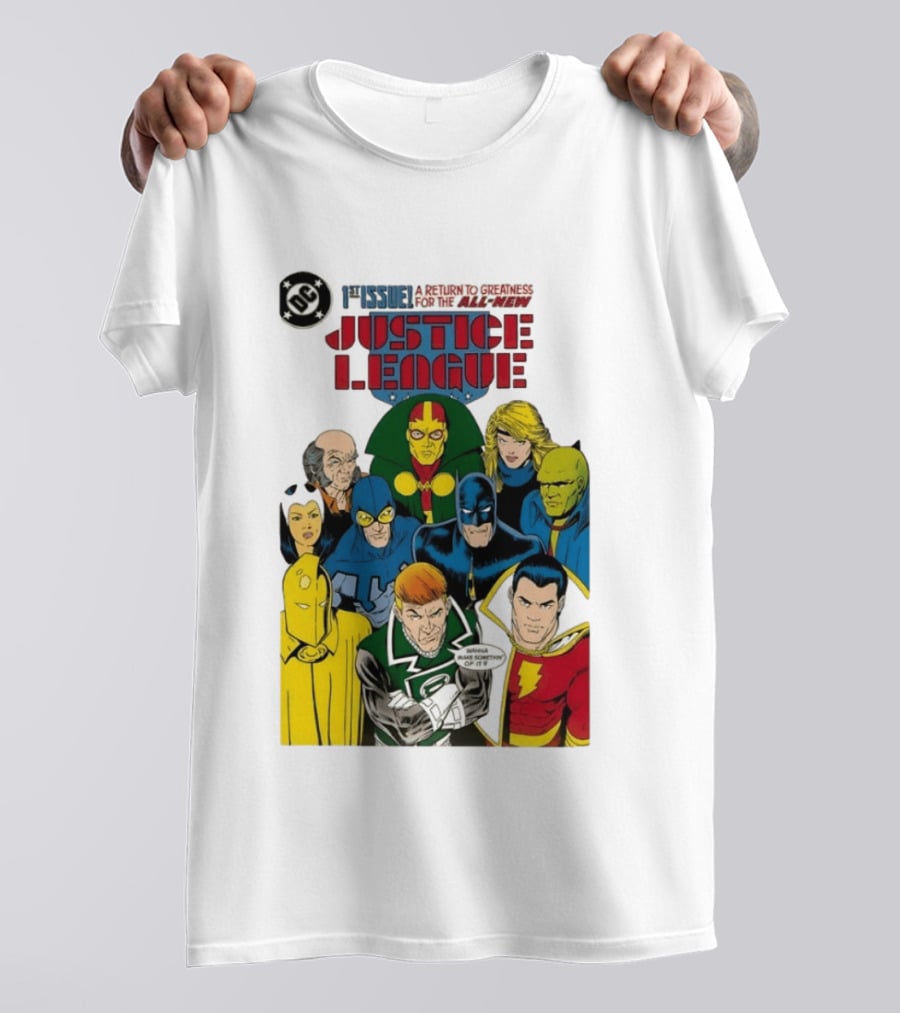 Justice League 1st Issue A Return To Greatness DC Comics Icons Bold Cover T-Shirt