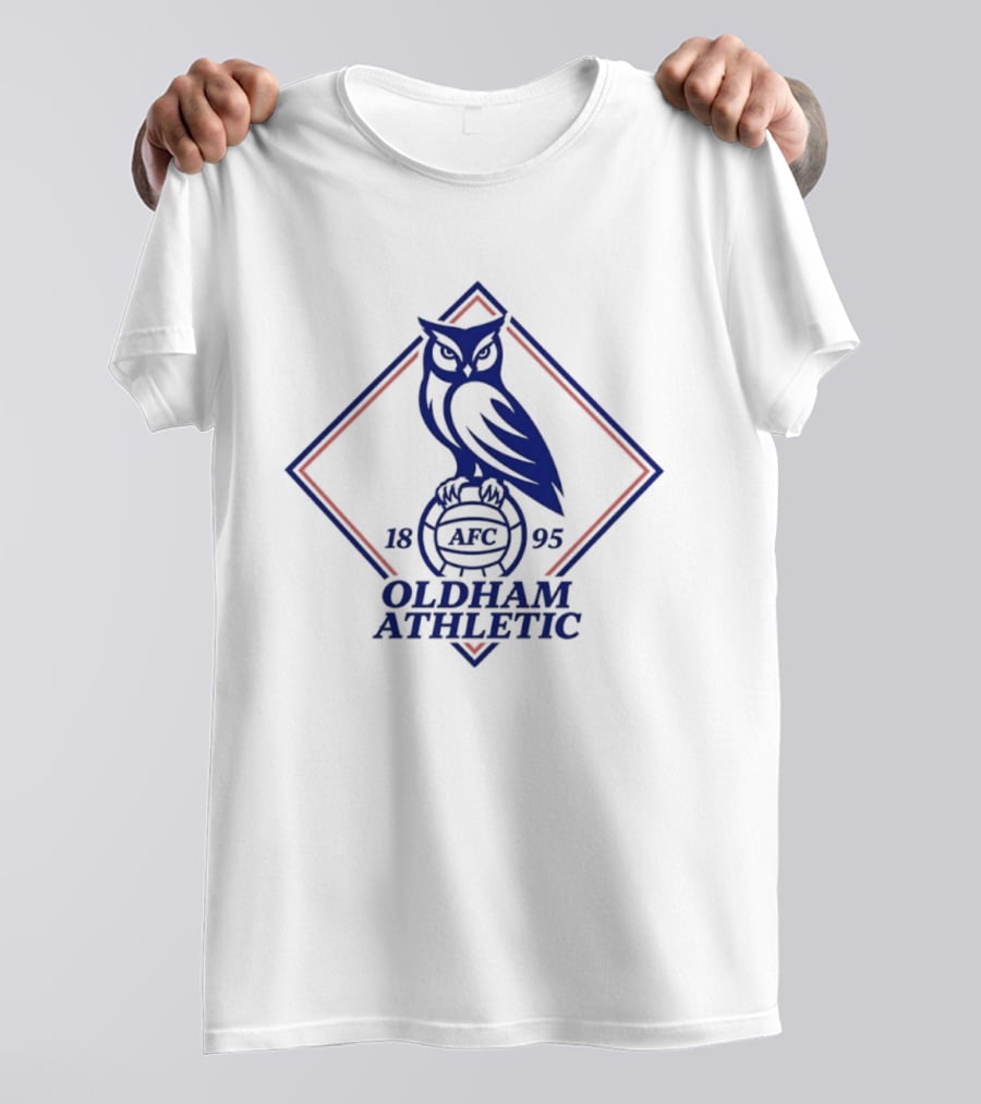 Oldham Athletic AFC 1895 Owl Emblem Football Club T-Shirt