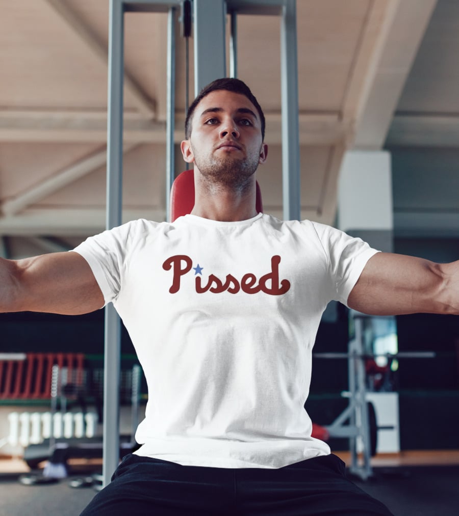 Pissed Word Philadelphia Phillies Blue Star T-Shirt