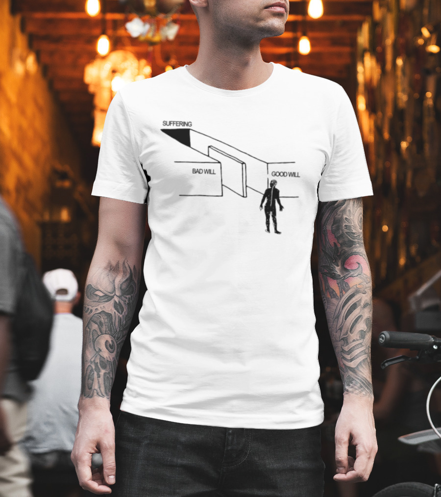 Suffering Between Material Will And Spiritual Will Perception Journey T-Shirt