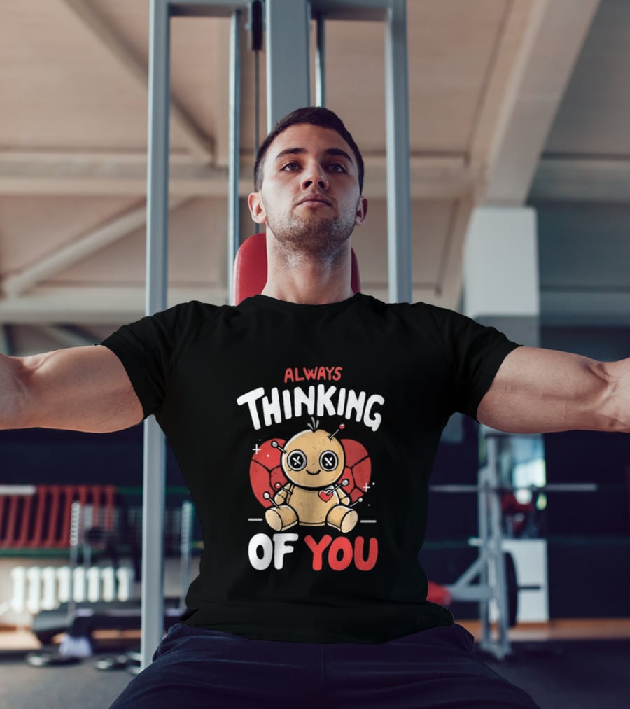 Always Thinking Of You Voodoo Doll Creepy Cute Heart Pins T-Shirt