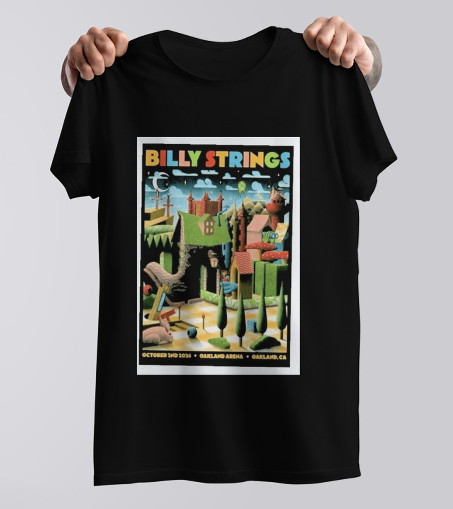 Billy Strings Oakland Arena October 2 2026 Surreal Landscape T-Shirt