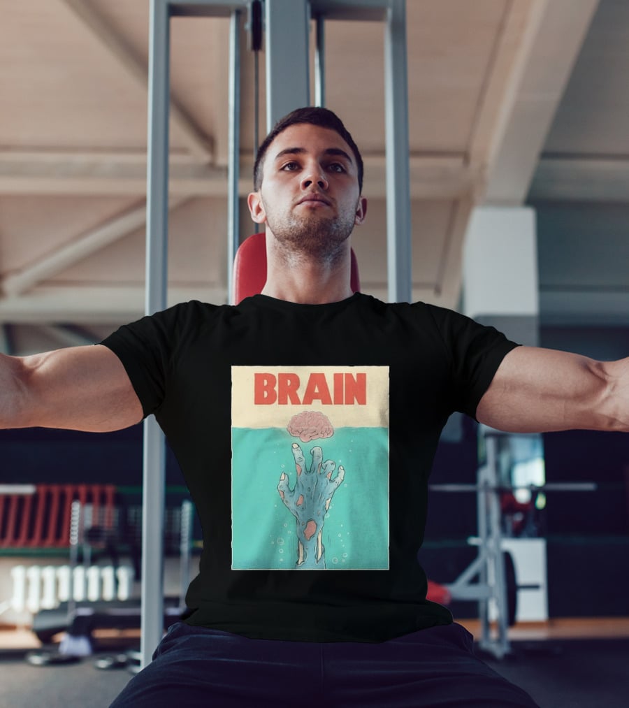 Brain Zombie Hand Horror Undead Creepy T-Shirt
