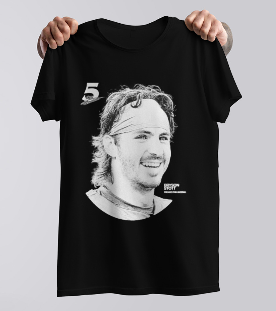 Philadelphia Baseball Bryson Stott 5 Halftone T-Shirt