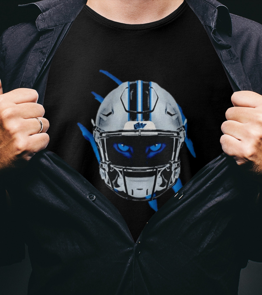 Carolina Panthers CLT Blue Eyes Helmet Football T-Shirt