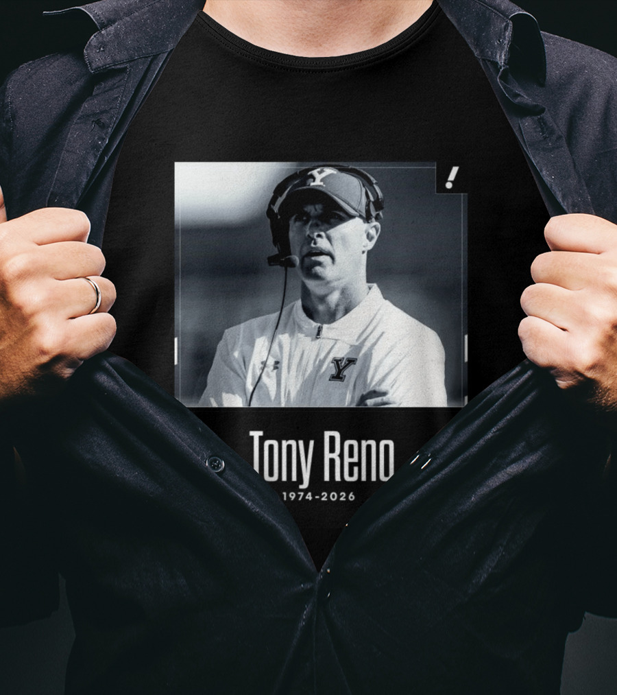 Tony Reno 1974 2026 Yale Coach Memorial T-Shirt