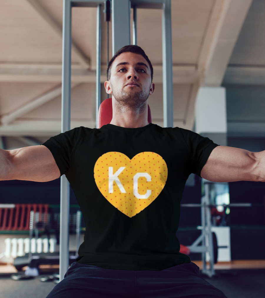 Kansas City Chiefs KC Heart Polka Dot Fan T-Shirt