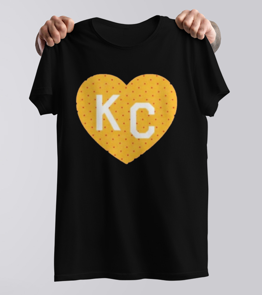 Kansas City Chiefs KC Heart Polka Dot Fan T-Shirt