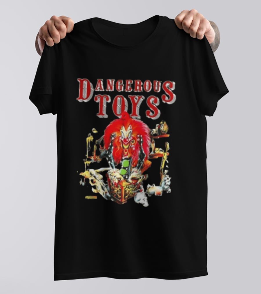 Dangerous Toys Scary Clown Red Hair Jack In The Box T-Shirt