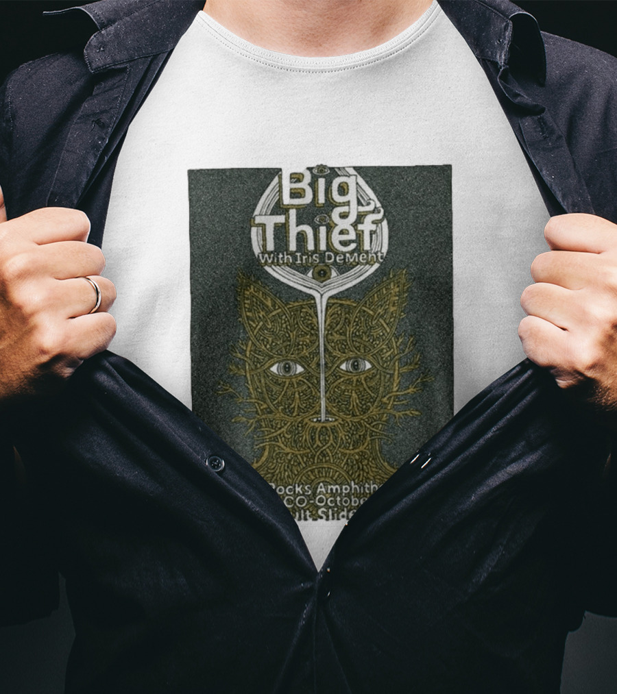 Big Thief With Iris Dement October 6 2026 Red Rocks Amphitheatre Somersault Slide 360 Tour Event Morrison CO T-Shirt