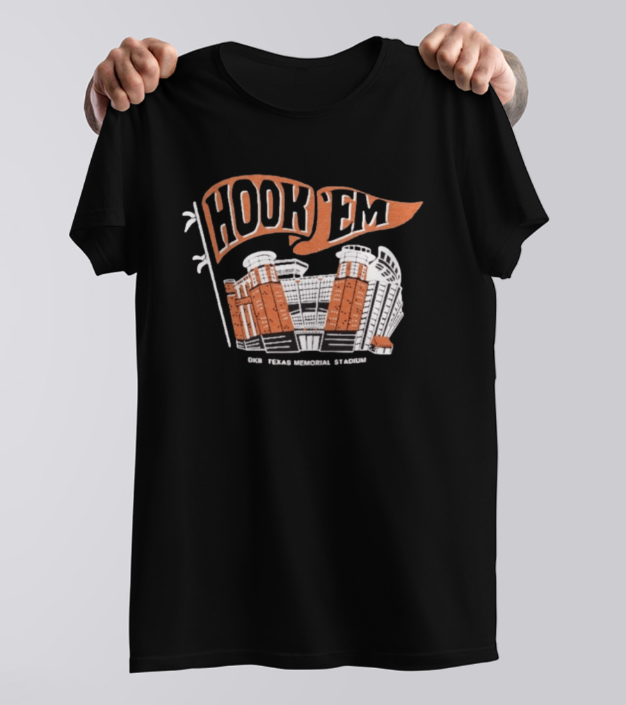 Hook 'Em DKR Texas Memorial Stadium Flag T-Shirt