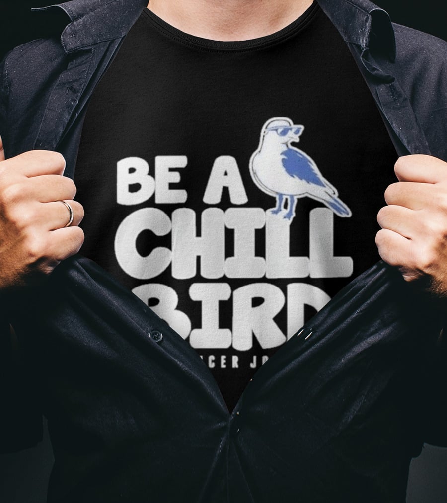 Be A Chill Bird Spencer Jones Vintage Style Bird Wearing Sunglasses T-Shirt