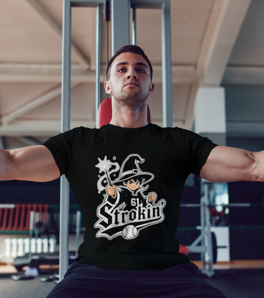Mike Vasil Wizard Strokin' 61 South Side Chicago White Sox T-Shirt