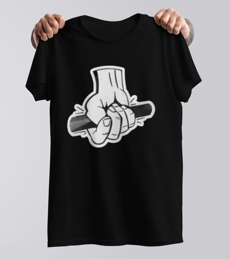 Hand Holding Black Bar T-Shirt