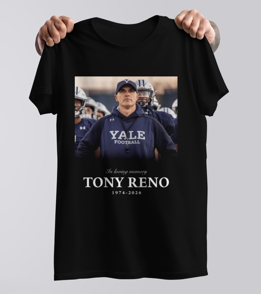 In Loving Memory Yale Football Tony Reno 1974 2026 T-Shirt
