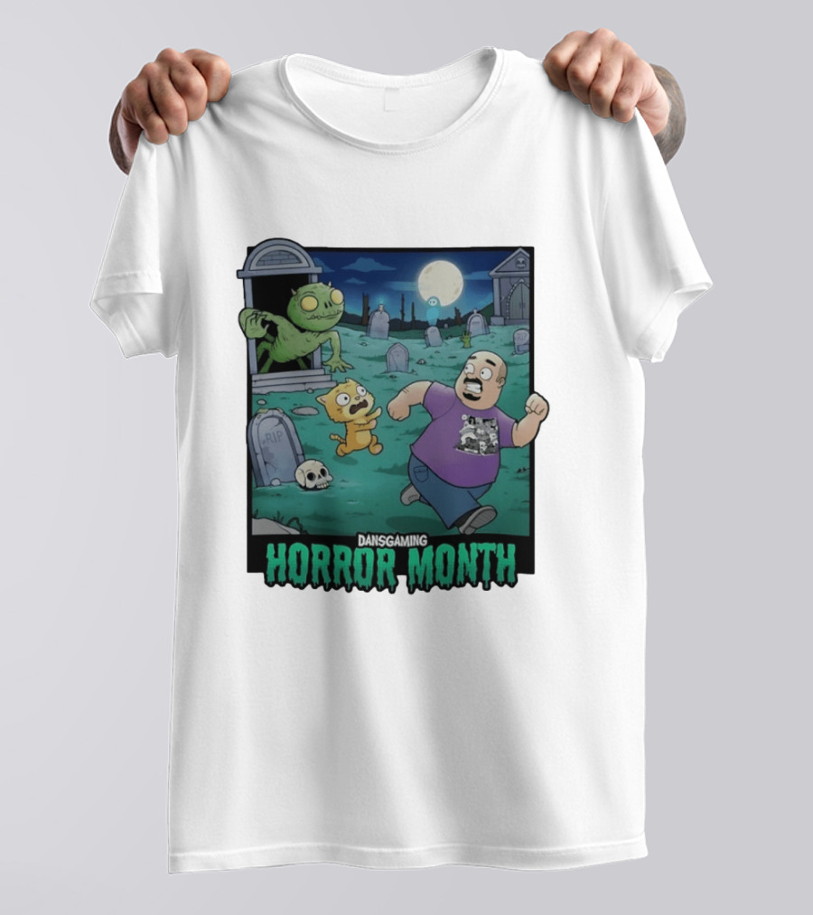 DansGaming Horror Month Twitch Streamer Graveyard Adventure T-Shirt
