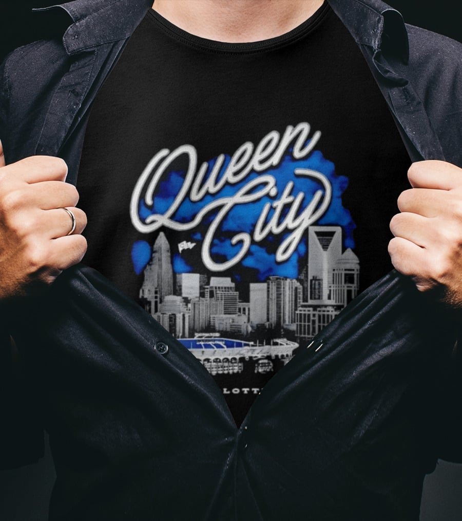 Queen City Charlotte NC Skyline CLT Urban View T-Shirt