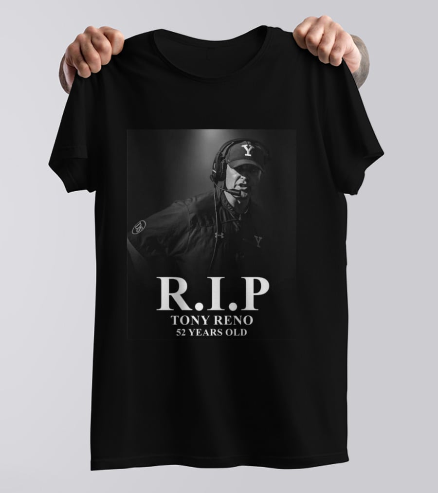 R.I.P Tony Reno Yale Coach Memoriam 52 Years Old T-Shirt