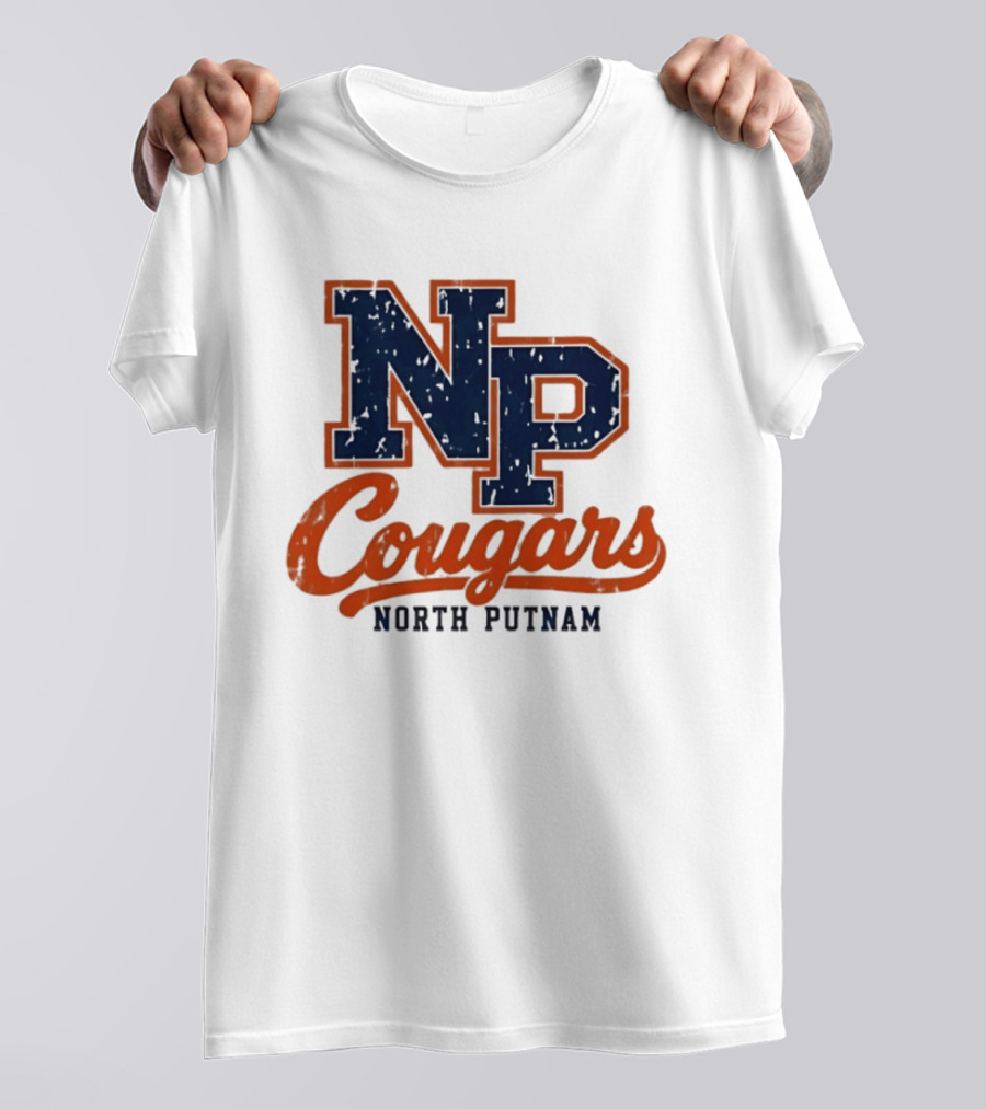 North Putnam Cougars NP Distressed Vintage Sports Team T-Shirt
