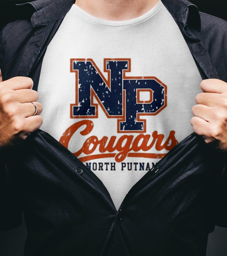 North Putnam Cougars NP Distressed Vintage Sports Team T-Shirt