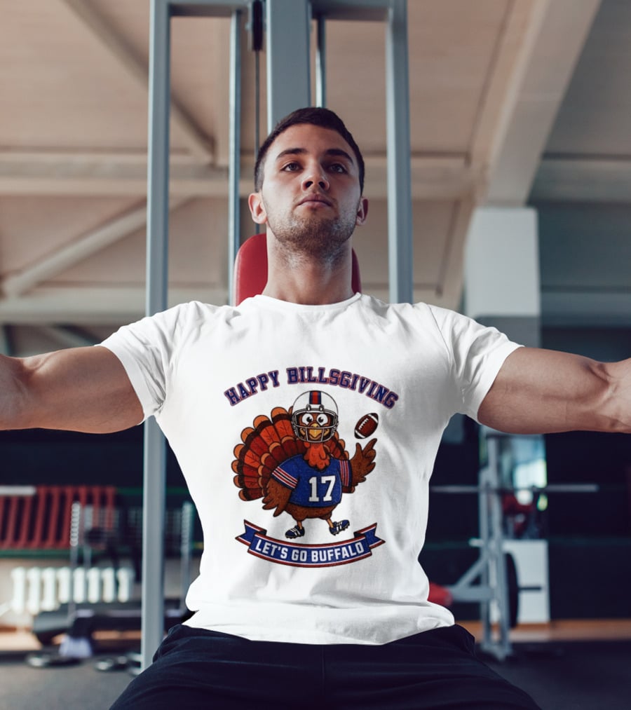 Happy Billsgiving Let's Go Buffalo Turkey 17 Football T-Shirt