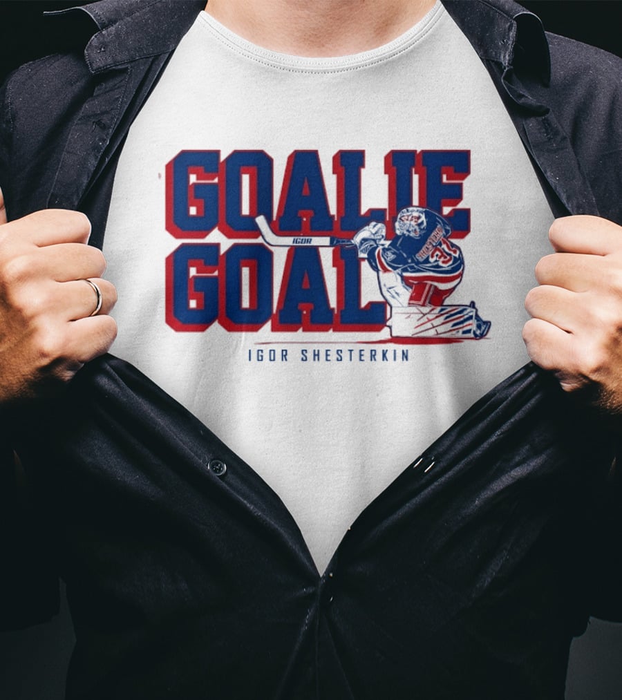 Igor Shesterkin Goalie Goal New York Rangers T-Shirt