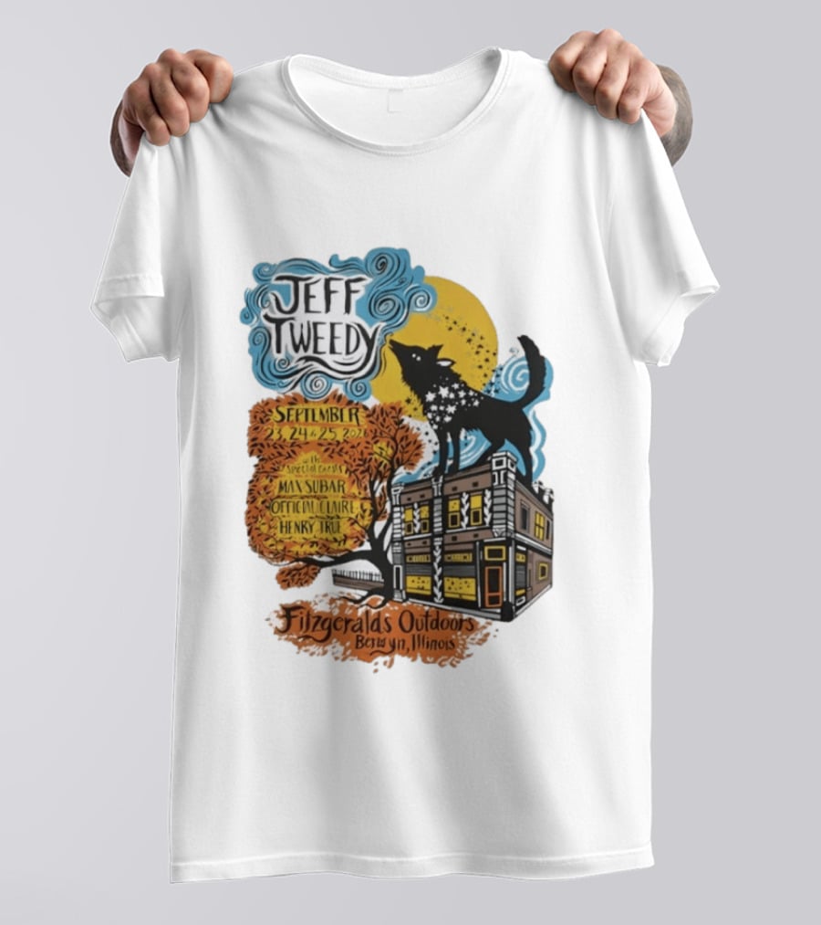 Jeff Tweedy September 24 25 2026 With Mavis Staples FitzGeralds Outdoors Berwyn Illinois T-Shirt