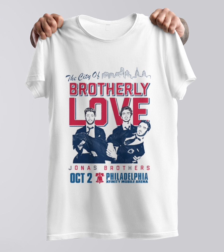 The City Of Brotherly Love Jonas Brothers Philadelphia October 2concert T-Shirt
