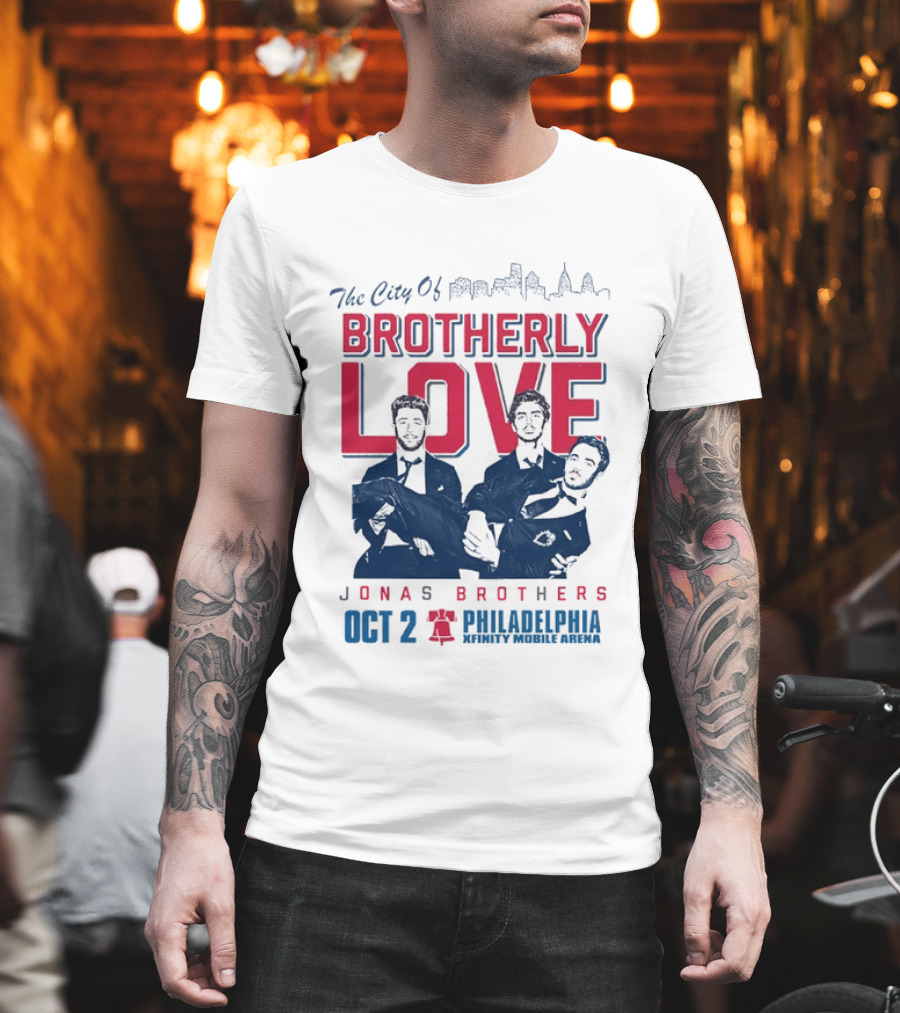 The City Of Brotherly Love Jonas Brothers Philadelphia October 2concert T-Shirt