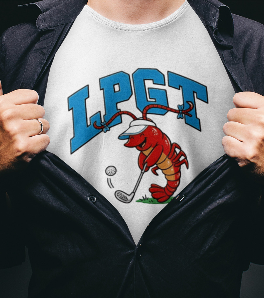 Lobster Playing Golf LPGT Fun T-Shirt