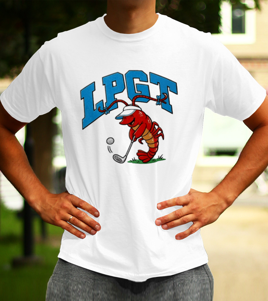 Lobster Playing Golf LPGT Fun T-Shirt