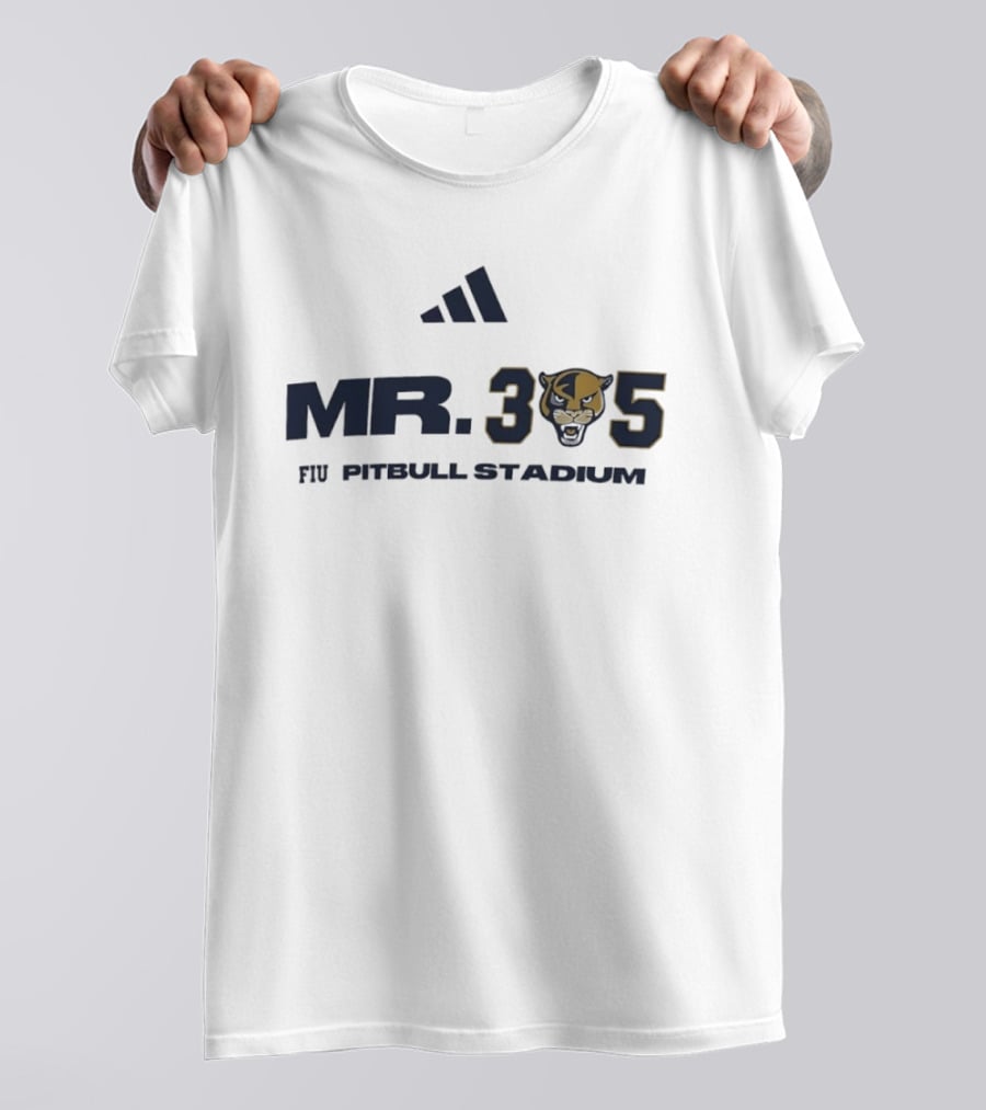 Adidas MR 305 FIU Pitbull Stadium Florida International University Panthers T-Shirt