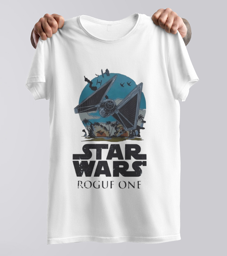 Star Wars Rogue One Tie Fighter Battle Scene T-Shirt