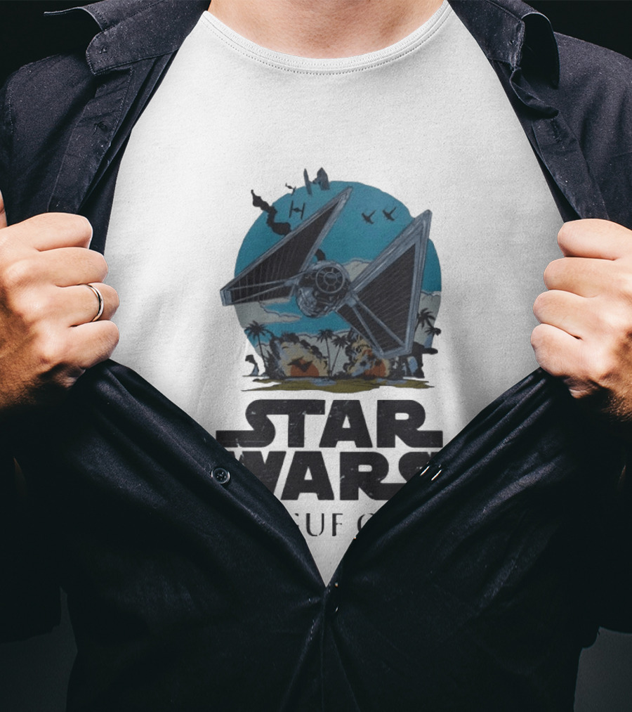 Star Wars Rogue One Tie Fighter Battle Scene T-Shirt