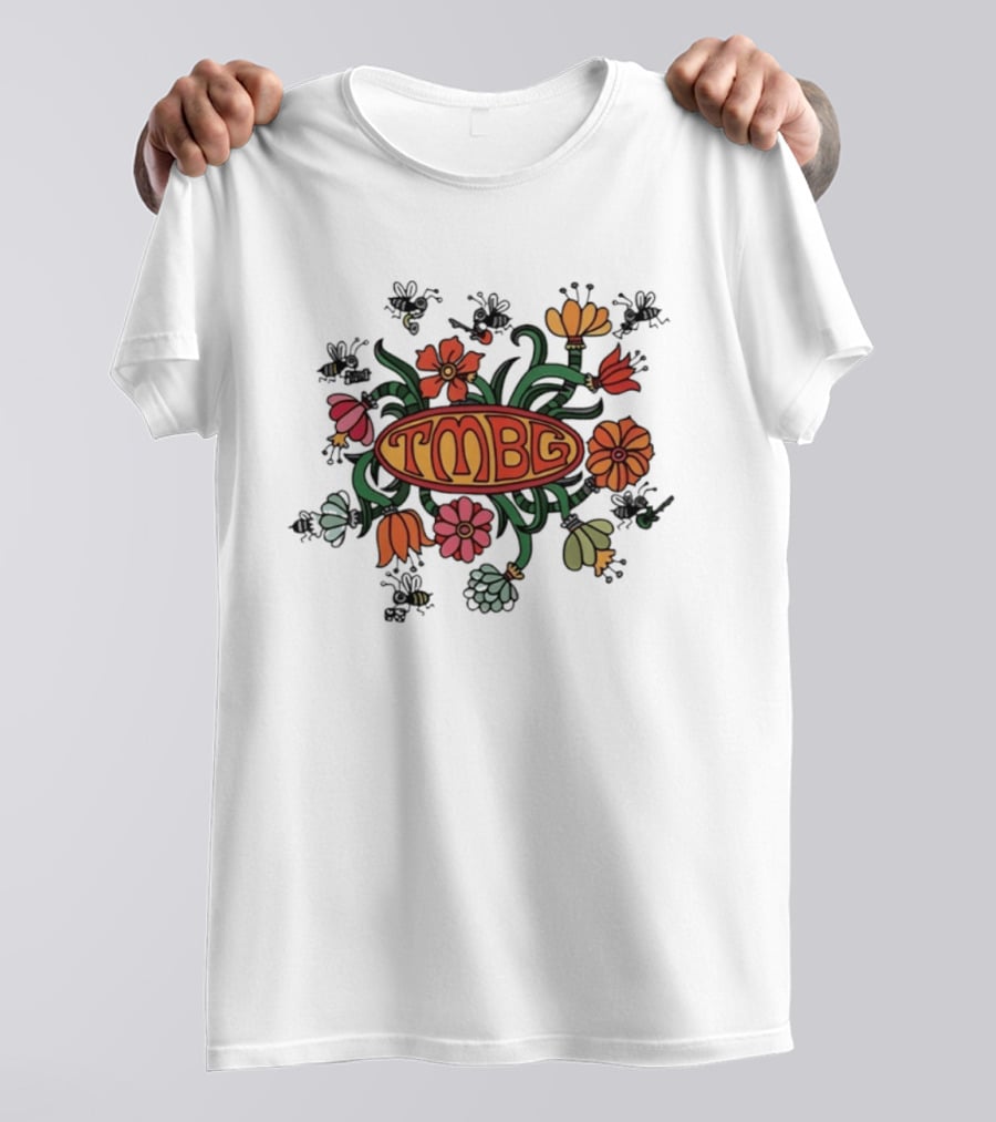 TMBG Floral Bees They Might Be Giants Alternative Rock Flowers T-Shirt